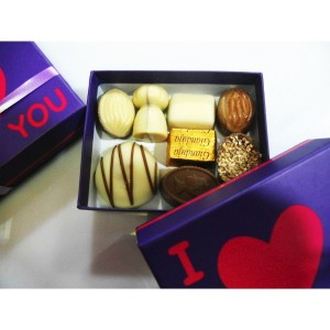 BOITE DE CHOCOLATS BELGE "I LOVE YOU"